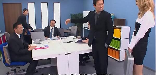  Asian office worker getting froped and fucked by the fellas